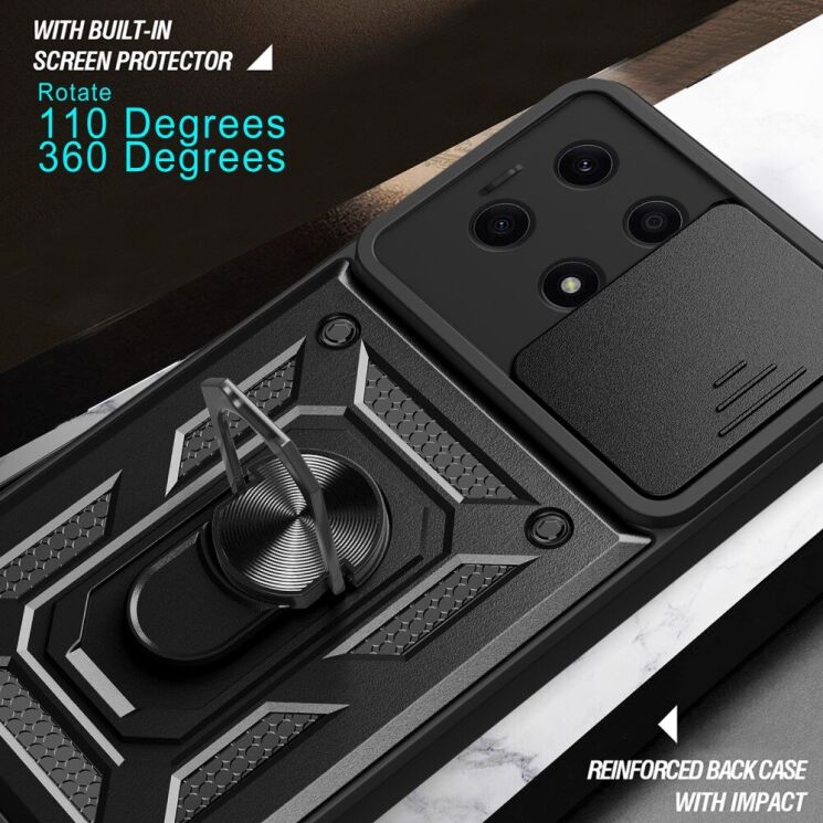 Защитный чехол Deexe Armor Shield для Honor X8a - Black: фото 5 из 10
