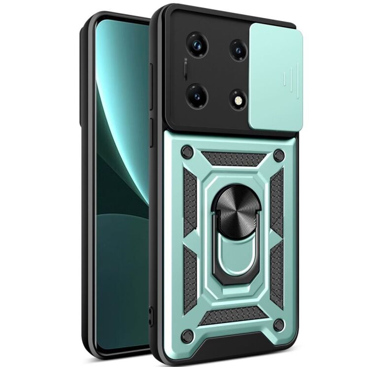 Защитный чехол Deexe Armor Shield для Infinix Note 30 Pro - Green: фото 1 из 11