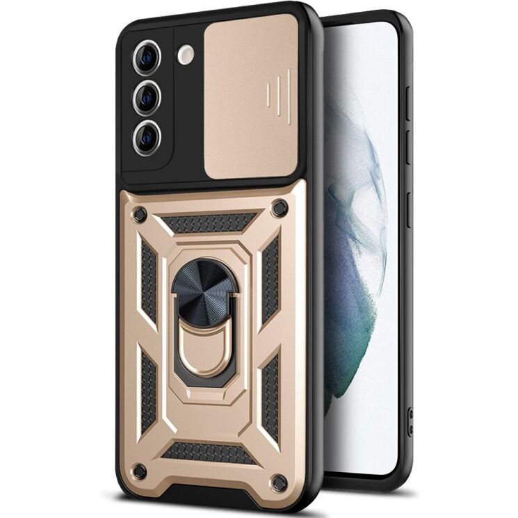 Защитный чехол Deexe Armor Shield для Samsung Galaxy S21 FE (G990) - Gold: фото 1 из 6