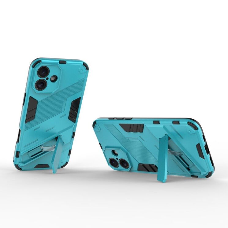 Защитный чехол Deexe Bibercas для Apple iPhone 16 - Blue: фото 2 из 6