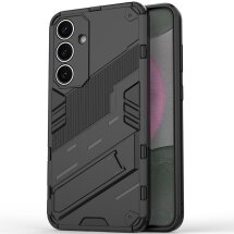 Защитный чехол с подставкой Deexe Bibercas для Samsung Galaxy S25 Plus (S936) - Black: фото 1 из 7