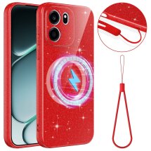 Защитный чехол Deexe Glitter Case with MagSafe для OnePlus Nord CE6 - Red: фото 1 из 7