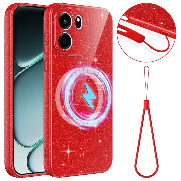 Защитный чехол Deexe Glitter Case with MagSafe для OnePlus Nord CE6 - Red (391619R) Защитный чехол Deexe Glitter Case with MagSafe для OnePlus Nord CE6 - Red: фото 1 из 7
