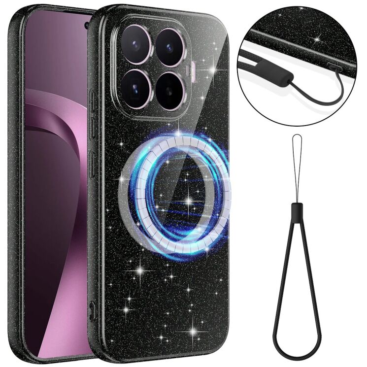 Защитный чехол Deexe Glitter Case with MagSafe для Xiaomi 17T - Black (408843B) Защитный чехол Deexe Glitter Case with MagSafe для Xiaomi 17T - Black: фото 1 из 7