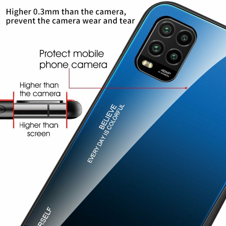 Защитный чехол Deexe Gradient Color для Xiaomi Mi 10 Lite - Pink / Blue: фото 12 из 15