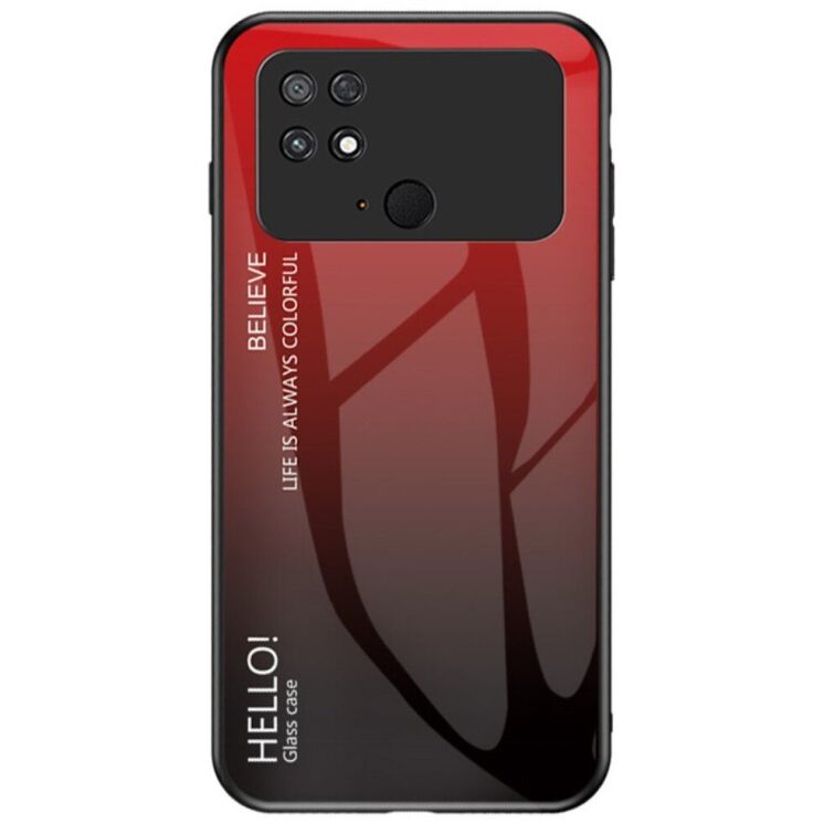 Защитный чехол Deexe Gradient Color для Xiaomi Poco C40 - Red / Black: фото 1 из 9