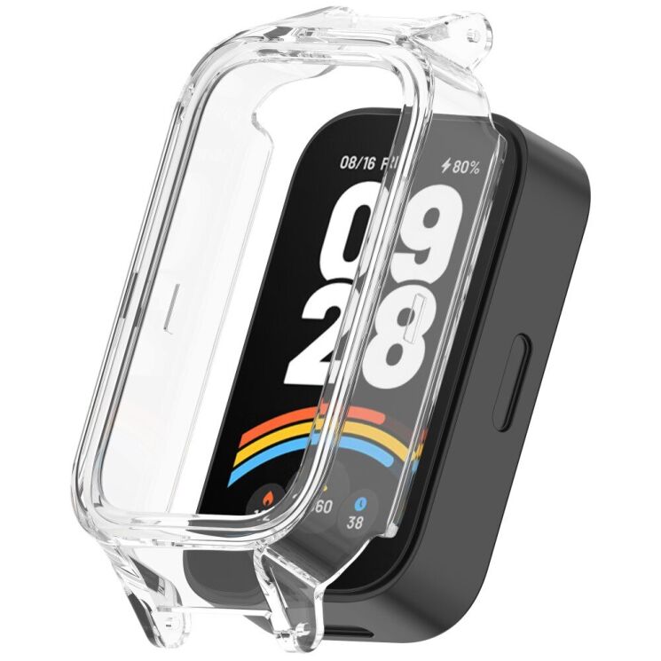 Защитный чехол Deexe Hard Frame для Xiaomi Mi Smart Band 9 Active / Redmi Band 3 - Transparent: фото 1 из 7