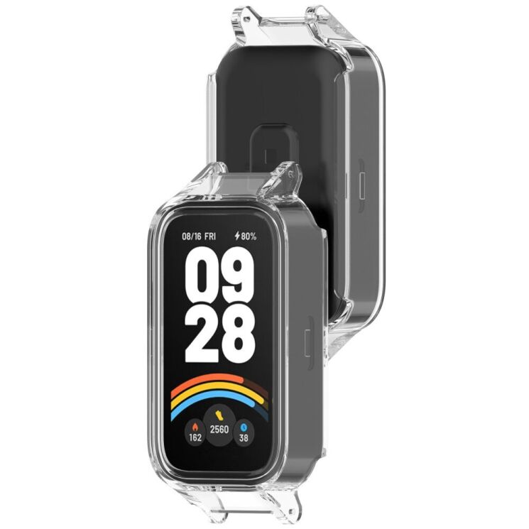 Защитный чехол Deexe Hard Frame для Xiaomi Mi Smart Band 9 Active / Redmi Band 3 - Transparent: фото 6 из 7