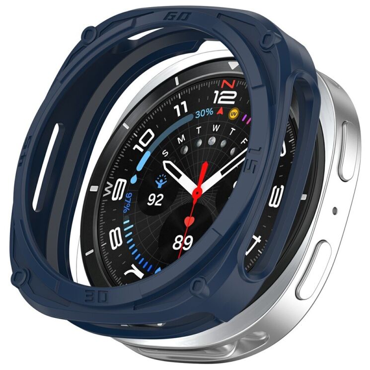Защитный чехол Deexe Hollow Cover для Samsung Galaxy Watch 8 (40mm) - Midnight Blue: фото 1 из 6