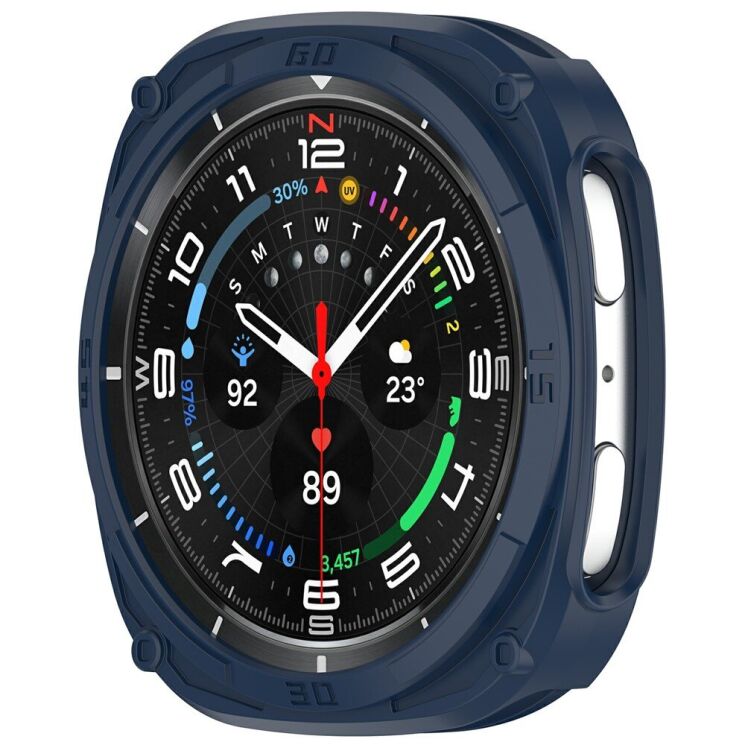 Защитный чехол Deexe Hollow Cover для Samsung Galaxy Watch 8 (40mm) - Midnight Blue: фото 3 из 6