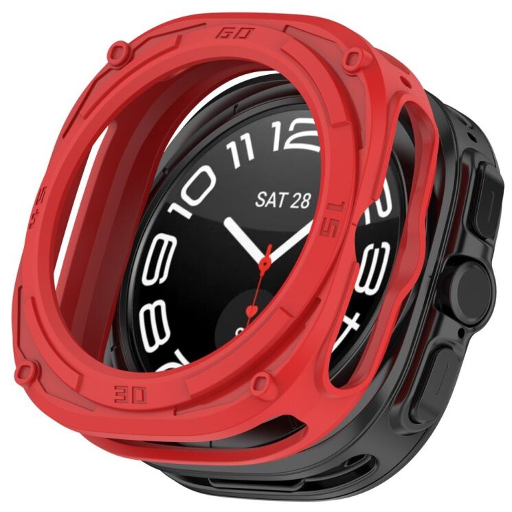 Защитный чехол Deexe Hollow Cover для Samsung Galaxy Watch Ultra (47mm) - Red: фото 1 из 7