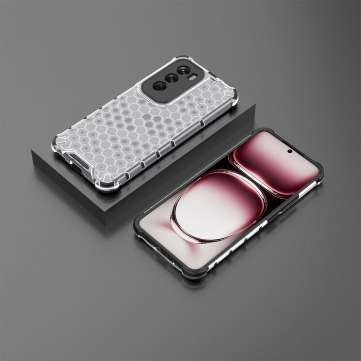 Защитный чехол Deexe Honeycomb Series для OPPO Reno 12 - Grey: фото 3 из 5
