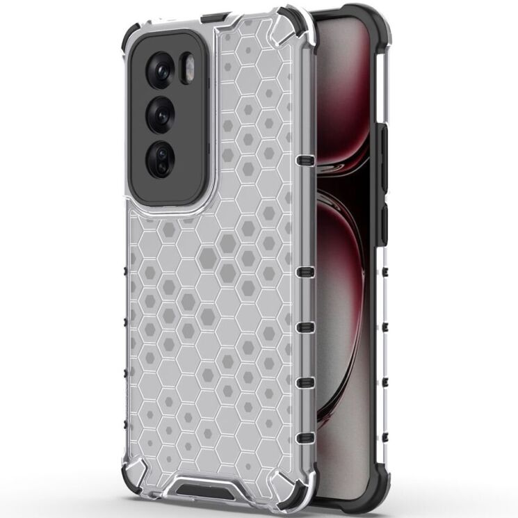 Защитный чехол Deexe Honeycomb Series для OPPO Reno 12 - Grey: фото 1 из 5