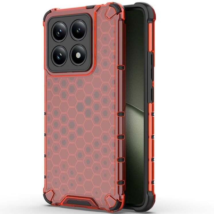 Захисний чохол Deexe Honeycomb Series для Xiaomi 14T - Red: фото 1 з 5