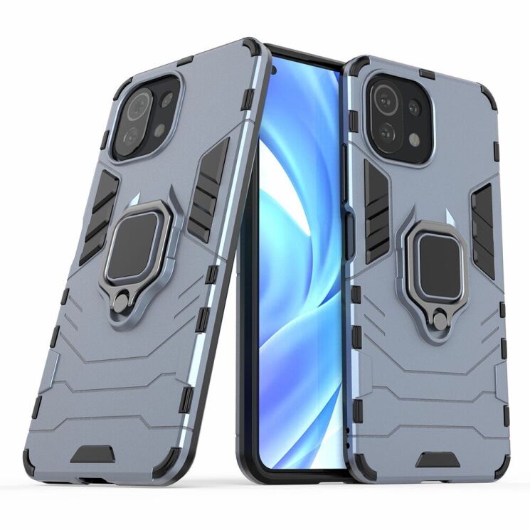 Защитный чехол Deexe Hybrid Case для Xiaomi Mi 11 Lite / 11 Lite NE - Blue: фото 2 из 7