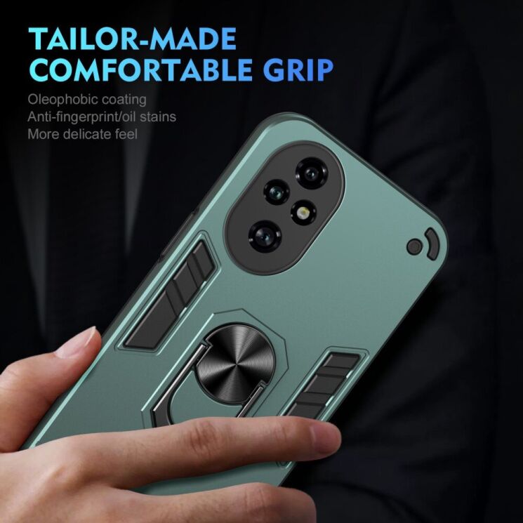 Защитный чехол Deexe Hybrid Shell для Honor 200 Pro - Blue: фото 7 из 7