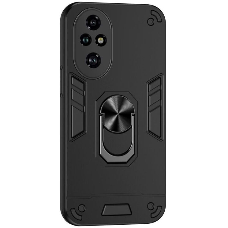 Защитный чехол Deexe Hybrid Shell для Honor 200 Pro - Black: фото 1 из 7