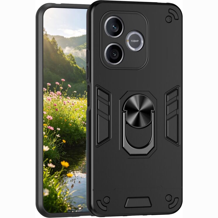 Защитный чехол Deexe Hybrid Shell для Honor 600 Lite - Black: фото 1 из 7