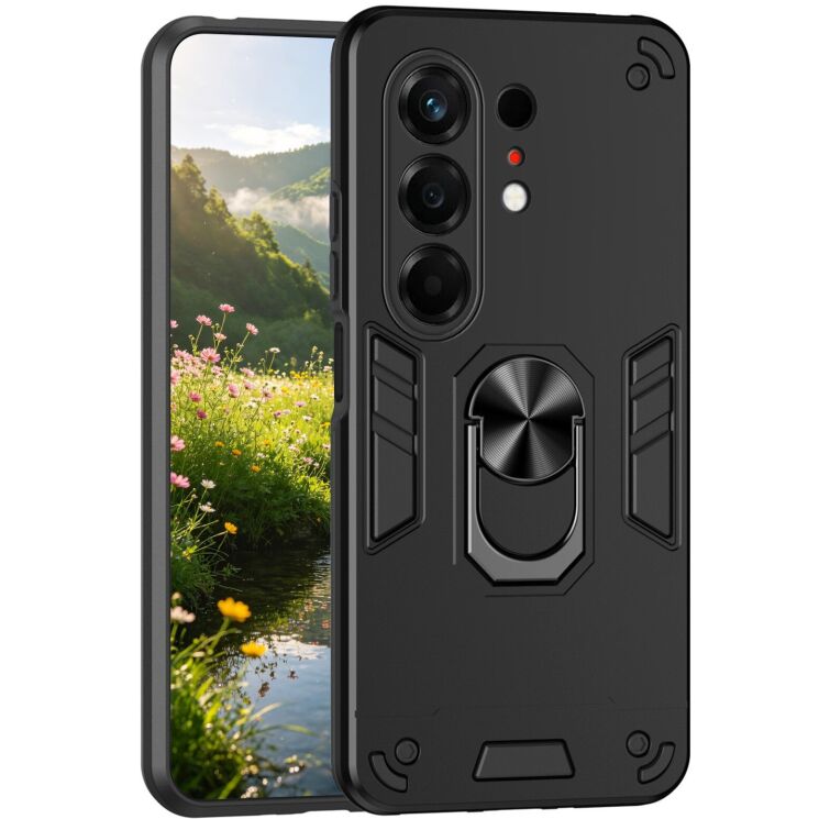 Захисний чохол Deexe Hybrid Shell для TECNO Camon 50 Pro - Black: фото 1 з 7