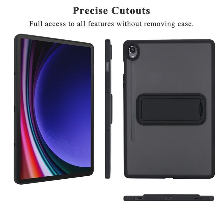 Захисний чохол Deexe Kick Shell для Samsung Galaxy Tab S9 (X710/716) / S9 FE (X510/516) - Pink: фото 6 з 10