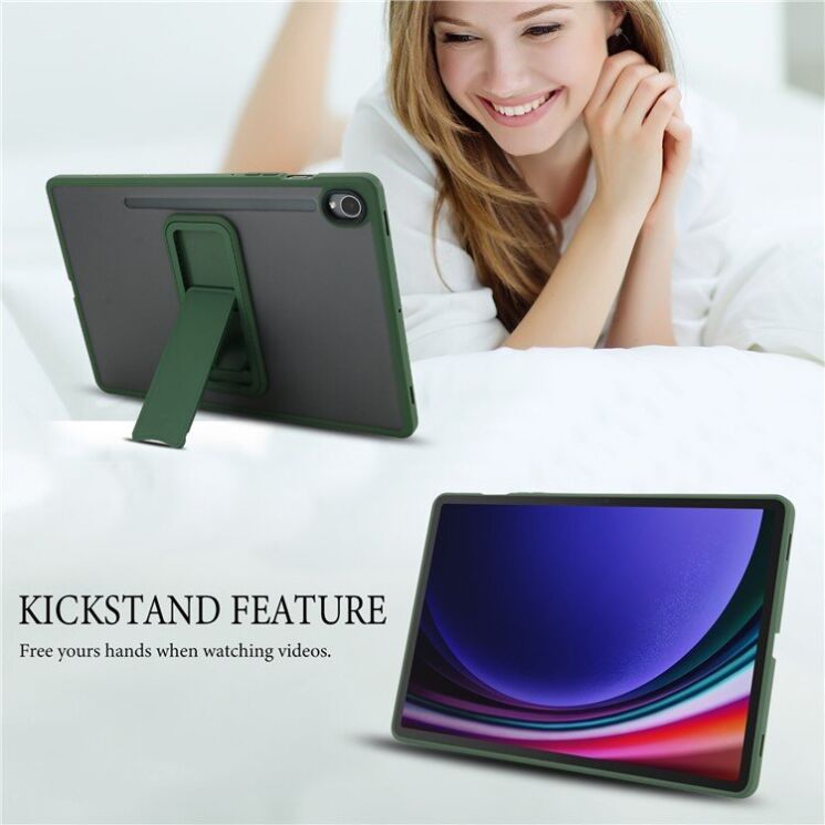 Захисний чохол Deexe Kick Shell для Samsung Galaxy Tab S9 (X710/716) / S9 FE (X510/516) - Pink: фото 8 з 10