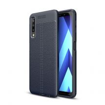 Защитный чехол Deexe Leather Cover для Samsung Galaxy A7 2018 (A750) - Dark Blue: фото 1 из 10