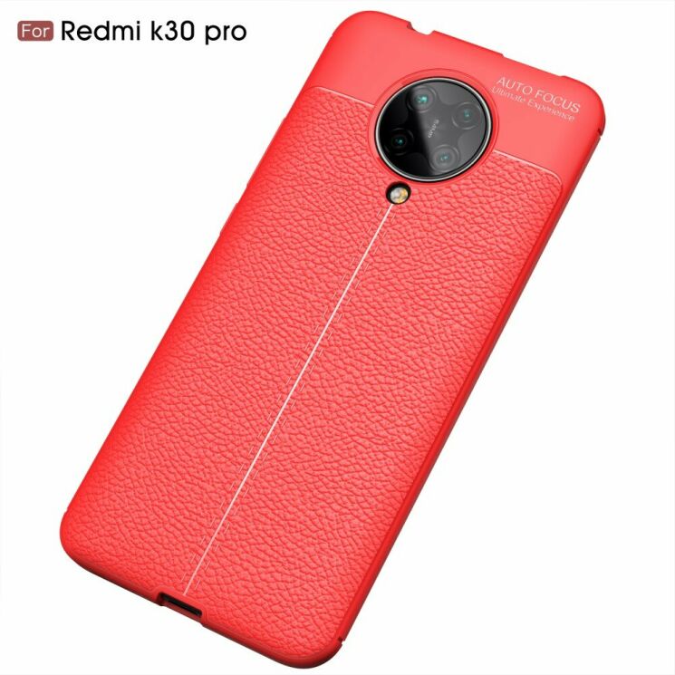 Защитный чехол Deexe Leather Cover для Xiaomi Poco F2 Pro / Redmi K30 Pro - Red: фото 2 из 8
