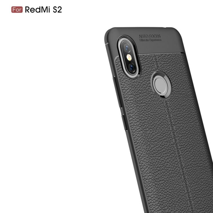 Защитный чехол Deexe Leather Cover для Xiaomi Redmi S2 - Grey: фото 4 из 9