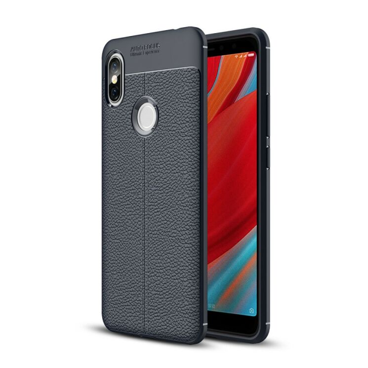 Защитный чехол Deexe Leather Cover для Xiaomi Redmi S2 - Dark Blue: фото 1 из 9