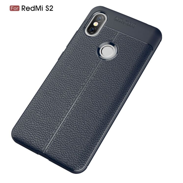 Защитный чехол Deexe Leather Cover для Xiaomi Redmi S2 - Dark Blue: фото 2 из 9