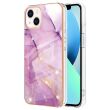 Защитный чехол Deexe Marble Style для Apple iPhone 15 Plus - Light Purple (329457LV)