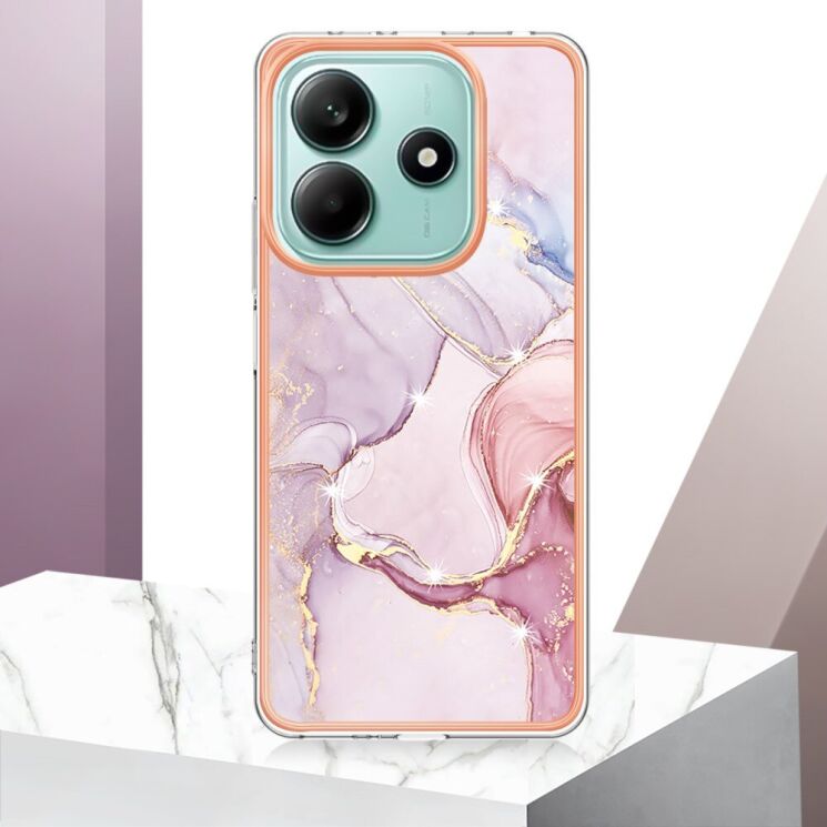 Защитный чехол Deexe Marble Style для Xiaomi Redmi Note 14 Pro 5G / Note 14 Pro Plus / Poco X7 - Purple: фото 5 из 6