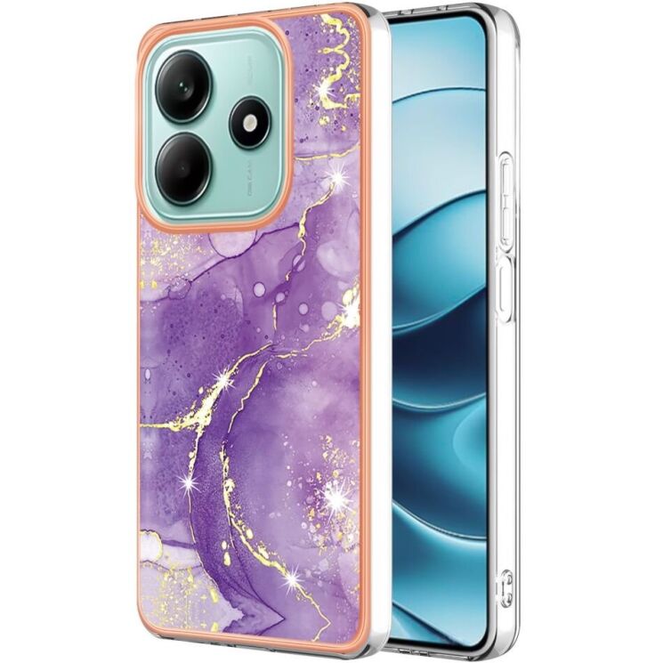 Защитный чехол Deexe Marble Style для Xiaomi Redmi Note 14 Pro 5G / Note 14 Pro Plus / Poco X7 - Purple: фото 1 из 6