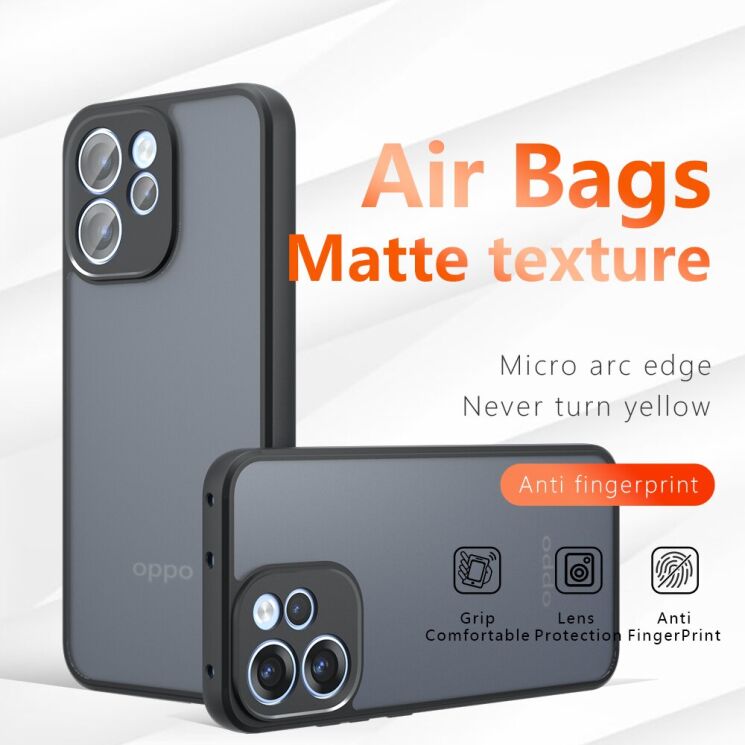 Защитный чехол Deexe Matte Skin для OPPO Reno 15 F - Black: фото 3 из 11