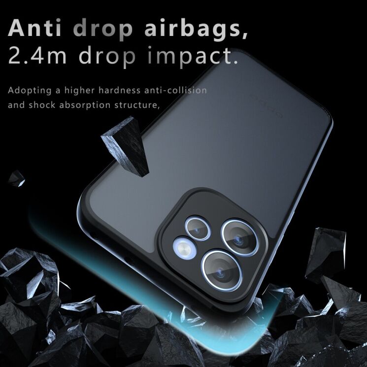 Защитный чехол Deexe Matte Skin для OPPO Reno 15 F - Black: фото 5 из 11