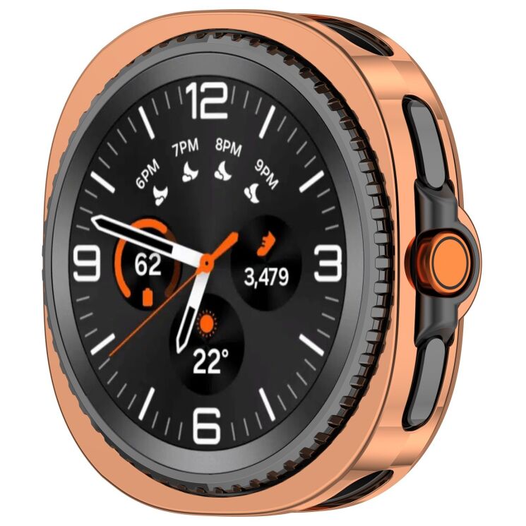 Защитный чехол Deexe Protective Frame для Samsung Galaxy Watch 8 Classic - Rose Gold: фото 2 из 3