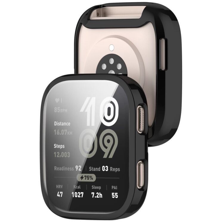 Захисний чохол Deexe Protective Frame для Xiaomi Amazfit Bip 6 - Black: фото 3 з 10