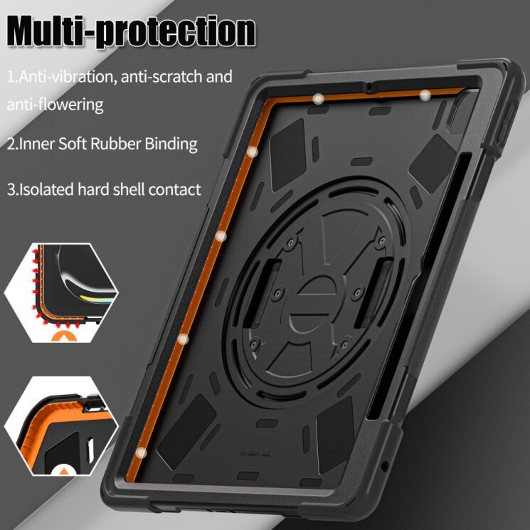 Защитный чехол Deexe Rotation Hybrid для Apple iPad Pro 13 (2024) - Black: фото 6 из 12