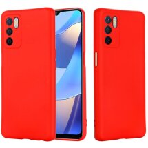 Защитный чехол Deexe Silicone Case для Oppo A16 / Oppo A54s - Red: фото 1 из 6