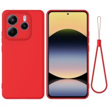 Защитный чехол Deexe Silicone Case для Xiaomi Redmi Note 14 5G - Red: фото 1 из 8