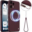Защитный чехол Deexe Silicone Case with MagSafe для Nothing Phone (3a) Lite - Wine Red (405411WR)