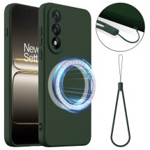 Захисний чохол Deexe Silicone Case with MagSafe для OnePlus Nord 5 / Ace 5 Ultra - Dark Green: фото 1 з 8