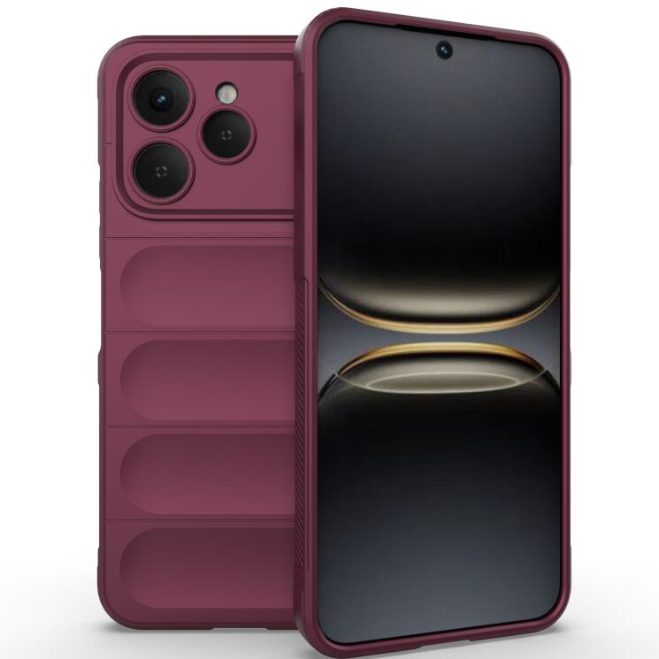 Силіконовий (TPU) чохол Deexe Terra Case для TECNO Spark 40 - Wine Red: фото 1 з 9