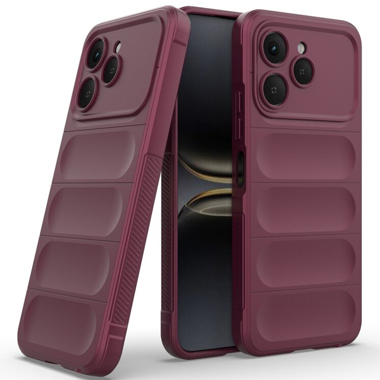 Силіконовий (TPU) чохол Deexe Terra Case для TECNO Spark 40 - Wine Red: фото 2 з 9