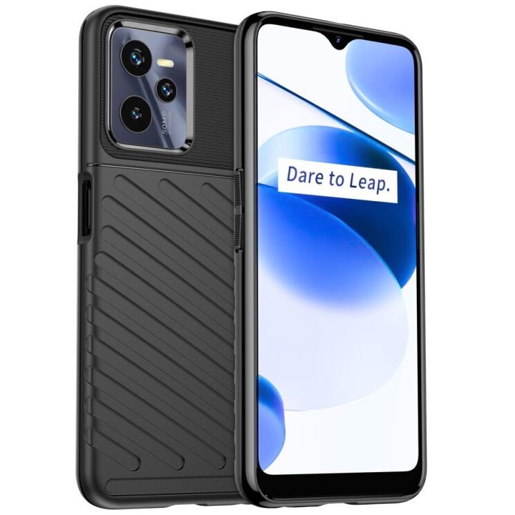 Защитный чехол Deexe Thunder Series для Realme C35 - Black: фото 1 из 8