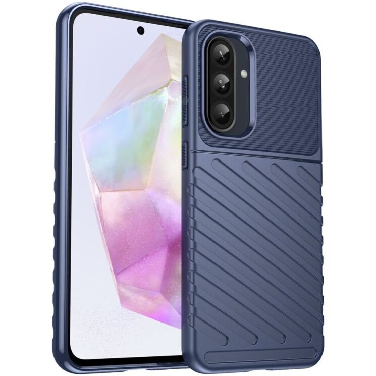 Защитный чехол Deexe Thunder Series для Samsung Galaxy A36 (A366) / A56 (A566) - Blue: фото 1 из 12