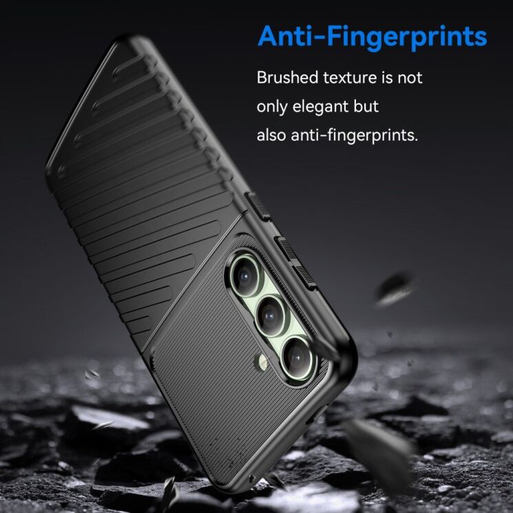 Захисний чохол Deexe Thunder Series для Samsung Galaxy S24 FE (S721) - Black: фото 3 з 8