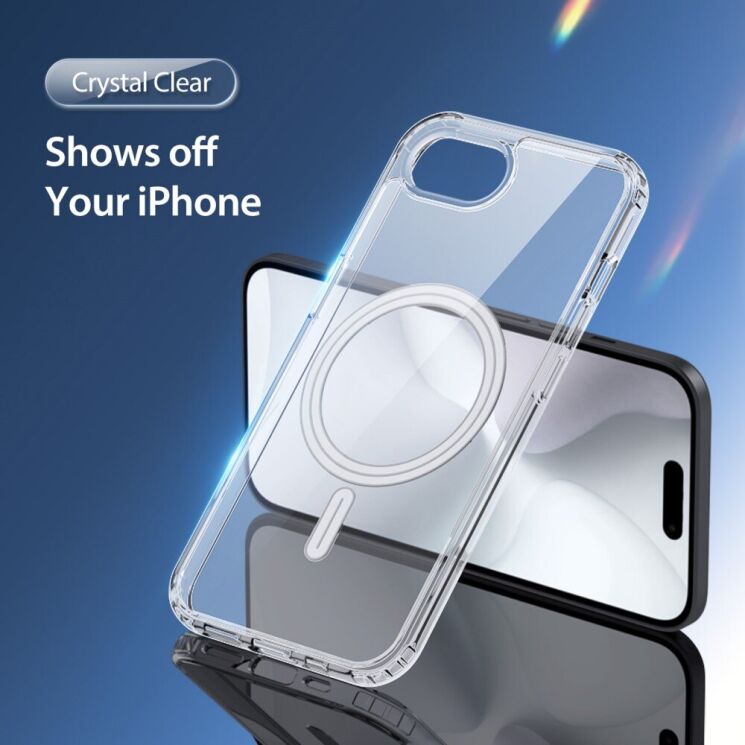 Защитный чехол DUX DUCIS Clin Series MagSafe для Apple iPhone 16e - Transparent: фото 11 из 13