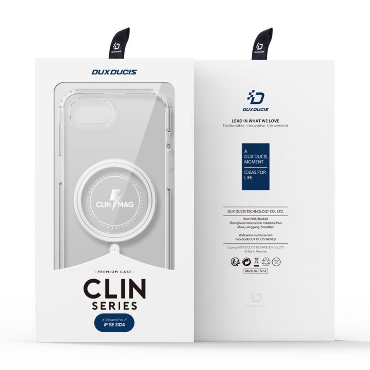 Защитный чехол DUX DUCIS Clin Series MagSafe для Apple iPhone 16e - Transparent: фото 4 из 13