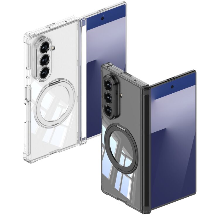 Захисний чохол GKK Airbag OStand для Samsung Galaxy Fold 7 - Transparent Black: фото 9 з 10